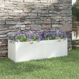 NNEVL Garden Planter White 150x50x50 cm Solid Pinewood