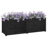 NNEVL Garden Planter Black 150x50x50 cm Solid Pinewood