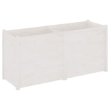 NNEVL Garden Planter White 150x50x70 cm Solid Pinewood