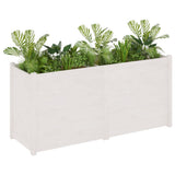 NNEVL Garden Planter White 150x50x70 cm Solid Pinewood