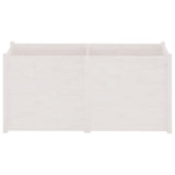 NNEVL Garden Planter White 150x50x70 cm Solid Pinewood
