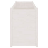 NNEVL Garden Planter White 150x50x70 cm Solid Pinewood