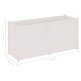 NNEVL Garden Planter White 150x50x70 cm Solid Pinewood