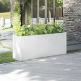 NNEVL Garden Planter White 150x50x70 cm Solid Pinewood