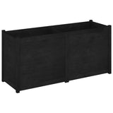 NNEVL Garden Planter Black 150x50x70 cm Solid Pinewood
