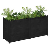 NNEVL Garden Planter Black 150x50x70 cm Solid Pinewood