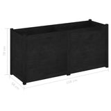 NNEVL Garden Planter Black 150x50x70 cm Solid Pinewood