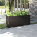 NNEVL Garden Planter Black 150x50x70 cm Solid Pinewood