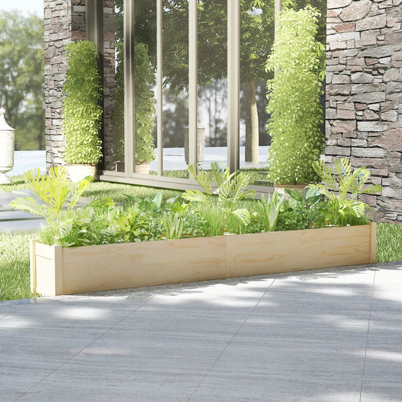 NNEVL Garden Planter 200x31x31 cm Solid Pinewood