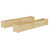 NNEVL Garden Planters 2 pcs 200x31x31 cm Solid Pinewood