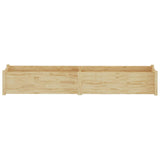 NNEVL Garden Planters 2 pcs 200x31x31 cm Solid Pinewood