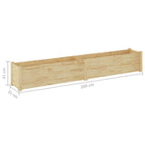 NNEVL Garden Planters 2 pcs 200x31x31 cm Solid Pinewood