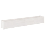 NNEVL Garden Planter White 200x31x31 cm Solid Pinewood