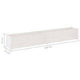 NNEVL Garden Planter White 200x31x31 cm Solid Pinewood