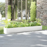 NNEVL Garden Planter White 200x31x31 cm Solid Pinewood