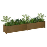 NNEVL Garden Planter Honey Brown 200x31x31 cm Solid Pinewood