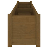 NNEVL Garden Planter Honey Brown 200x31x31 cm Solid Pinewood