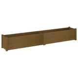NNEVL Garden Planters 2 pcs Honey Brown 200x31x31 cm Solid Pinewood