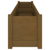NNEVL Garden Planters 2 pcs Honey Brown 200x31x31 cm Solid Pinewood