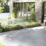 NNEVL Garden Planters 2 pcs Honey Brown 200x31x31 cm Solid Pinewood