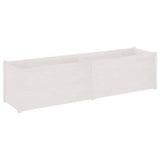 NNEVL Garden Planter White 200x50x50 cm Solid Pinewood