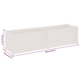 NNEVL Garden Planter White 200x50x50 cm Solid Pinewood
