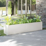 NNEVL Garden Planter White 200x50x50 cm Solid Pinewood