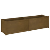 NNEVL Garden Planter Honey Brown 200x50x50 cm Solid Wood Pine