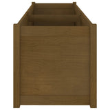 NNEVL Garden Planter Honey Brown 200x50x50 cm Solid Wood Pine