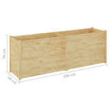 NNEVL Garden Planter 200x50x70 cm Solid Pinewood