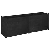 NNEVL Garden Planter Black 200x50x70 cm Solid Pinewood