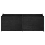 NNEVL Garden Planter Black 200x50x70 cm Solid Pinewood