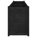 NNEVL Garden Planter Black 200x50x70 cm Solid Pinewood