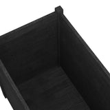 NNEVL Garden Planter Black 200x50x70 cm Solid Pinewood