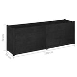 NNEVL Garden Planter Black 200x50x70 cm Solid Pinewood