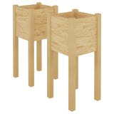 NNEVL Garden Planters 2 pcs 31x31x70 cm Solid Pinewood