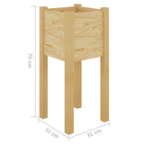 NNEVL Garden Planters 2 pcs 31x31x70 cm Solid Pinewood