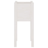 NNEVL Garden Planter White 31x31x70 cm Solid Pinewood