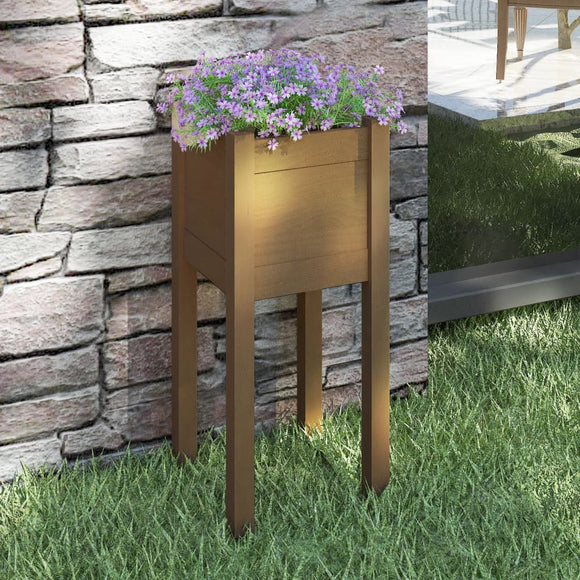 NNEVL Garden Planter Honey Brown 31x31x70 cm Solid Pinewood