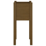 NNEVL Garden Planters 2 pcs Honey Brown 31x31x70 cm Solid Pinewood