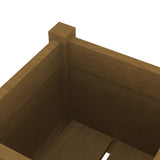 NNEVL Garden Planters 2 pcs Honey Brown 31x31x70 cm Solid Pinewood