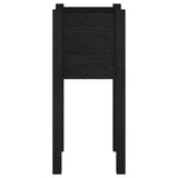 NNEVL Garden Planters 2 pcs Black 31x31x70 cm Solid Pinewood