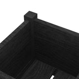 NNEVL Garden Planters 2 pcs Black 31x31x70 cm Solid Pinewood