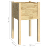 NNEVL Garden Planter 40x40x70 cm Solid Pinewood