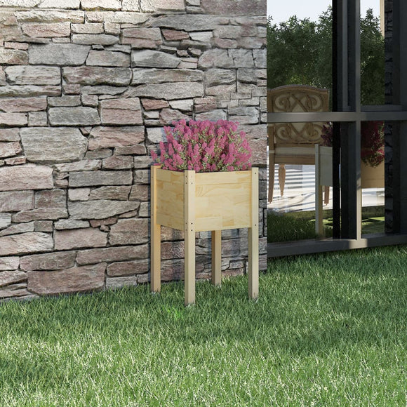 NNEVL Garden Planter 40x40x70 cm Solid Pinewood