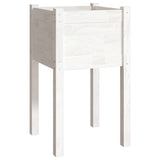 NNEVL Garden Planter White 40x40x70 cm Solid Pinewood