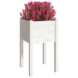NNEVL Garden Planter White 40x40x70 cm Solid Pinewood