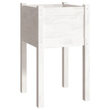 NNEVL Garden Planters 2 pcs White 40x40x70 cm Solid Pinewood
