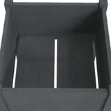 NNEVL Garden Planter Grey 40x40x70 cm Solid Pinewood