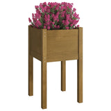 NNEVL Garden Planters 2 pcs Honey Brown 40x40x70 cm Solid Pinewood